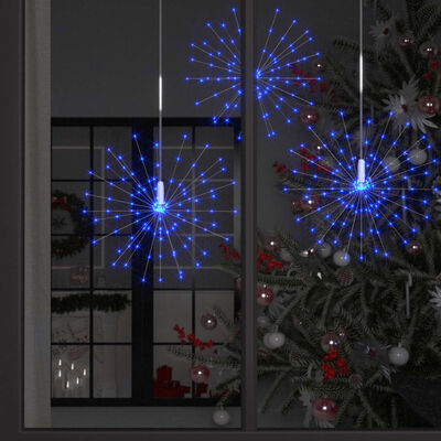 vidaXL Feuerwerk-Lichterketten 10 Stk. Blau 20 cm 1400 LEDs