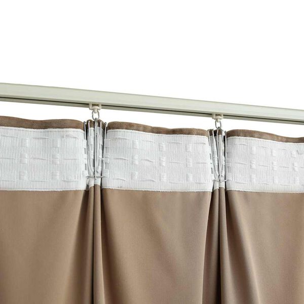 vidaXL Verdunkelungsvorhänge mit Haken 2 Stk. Samt Beige 140x225 cm