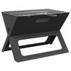 vidaXL Outdoor Grill 46 x 31 x 31 cm Stahl Schwarz