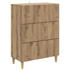 vidaXL Schubladenschrank 66 x 34,5 x 90 cm Holzwerkstoff Artisan-Eiche