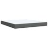 vidaXL Boxspringbett mit Matratze Dunkelgrau 180x200 cm Stoff