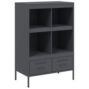 vidaXL Highboard Anthrazit 68x39x101,5 cm Stahl