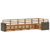 vidaXL Ecksofa Set 6 pcs Natur Massivholz Akazie