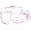 vidaXL Sofa 120cm Weinrot Stoff