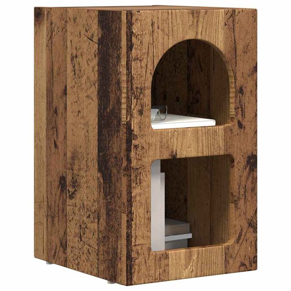 vidaXL Nachttisch Altholz 29,5 x 33,5 x 50 cm Holzwerkstoff