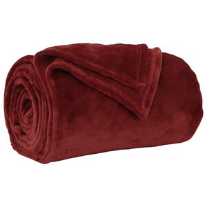 vidaXL &Uuml;berwurfdecke Bordeauxrot 130 x 150 cm Fleece