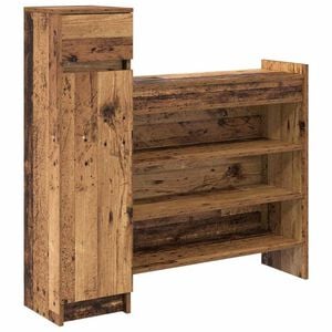 vidaXL Schuhschrank 100,5 x 28 x 100 cm Holzwerkstoff Altholz