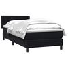 vidaXL Boxspringbett mit Matratze Schwarz 80x220 cm Samt