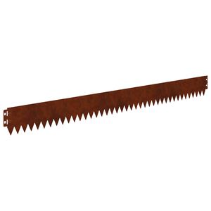 vidaXL Raseneinfassung 30 pcs 103 x 10 cm Stahl Rostig