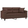 vidaXL 2-Sitzer-Sofa mit Kissen Braun 140 cm Kunstleder