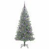 vidaXL K&uuml;nstlicher Weihnachtsbaum beschneit mit LED Licht 180 cm