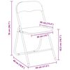 vidaXL Klappstuhl 2 pcs Schwarz 48 x 44 x 78 cm Samt