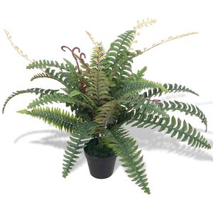 vidaXL K&uuml;nstliche Farnpflanze mit Topf 60 cm Gr&uuml;n