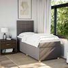 vidaXL Boxspringbett mit Matratze Taupe 90x190 cm Stoff