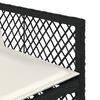 vidaXL 17-tlg. Garten-Essgruppe mit Kissen Schwarz Poly Rattan