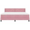 vidaXL Boxspringbett mit Matratze Rosa 200 x 180 cm Polyester