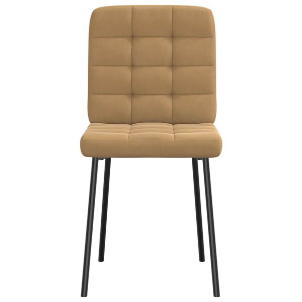 vidaXL Esszimmerstühle 4 Stk. Braun Samt