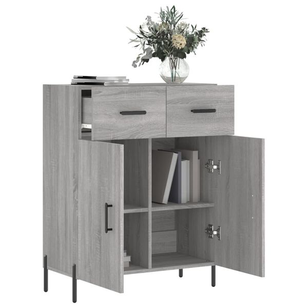 vidaXL Sideboard Grau Sonoma 69,5x34x90 cm Holzwerkstoff