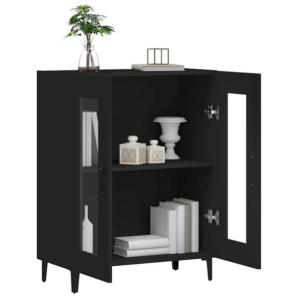 vidaXL Sideboard Schwarz 69,5x34x90 cm Holzwerkstoff