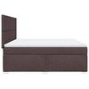 vidaXL Boxspringbett mit Matratze Dunkelbraun 180x200 cm Stoff