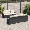 vidaXL Gartensofa-set Schwarz 55 x 55 x 37 cm Poly-Rattan