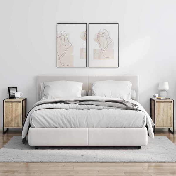 vidaXL Nachttisch Sonoma 39,5 x 30 x 50 cm Holzwerkstoff