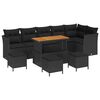 vidaXL Gartensofa-set 10 stk. Schwarz Poly-Rattan