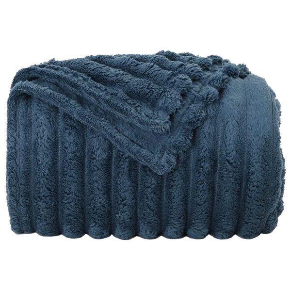 vidaXL &Uuml;berwurfdecke Marineblau 200 x 150 cm Fleece