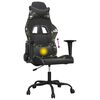 vidaXL Gaming-Stuhl mit Massagefunktion Schwarz Tarnfarben Kunstleder