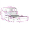 vidaXL Massivholzbett ohne Matratze Wachsbraun 150x200 cm Kiefernholz