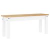vidaXL Essbank PANAMA Wei&szlig; 105x30x45 cm Massivholz Kiefer