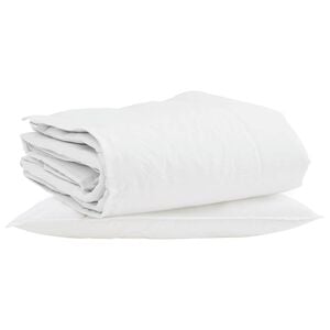 vidaXL Winterbettdecke mit Kissen 2 Stk. Wei&szlig; Daunenfeder