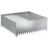 vidaXL Raseneinfassung 100 x 100 x 35 cm Stahl Silber