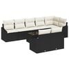 vidaXL Gartensofa-set 9 stk. Braun und Creme Poly-Rattan