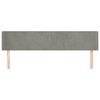 vidaXL Kopfteil mit Ohren Hellgrau 203x16x78/88 cm Samt