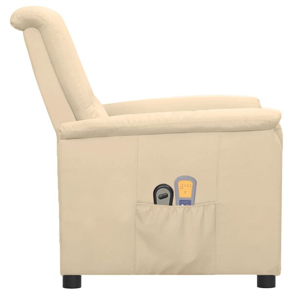 vidaXL Massagesessel Elektrisch Creme Stoff