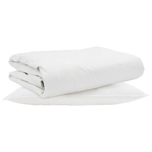 vidaXL Sommerdecke mit Kissen 2 stk. Wei&szlig; Daunenfeder