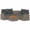 vidaXL Sofa Set 6 stk. Grau und Dunkelgrau Polyrattan und Stahl