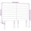 vidaXL LED Kopfteil Dunkelgrau 144x5x118/128 cm Samt
