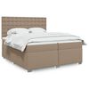 vidaXL Boxspringbett Matratze Cappuccino-Braun 200x200cm Kunstleder