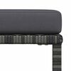 vidaXL 4-tlg. Garten-Sofagarnitur mit Auflagen Poly Rattan Grau