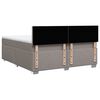 vidaXL Boxspringbett mit Matratze Taupe 200x200 cm Stoff
