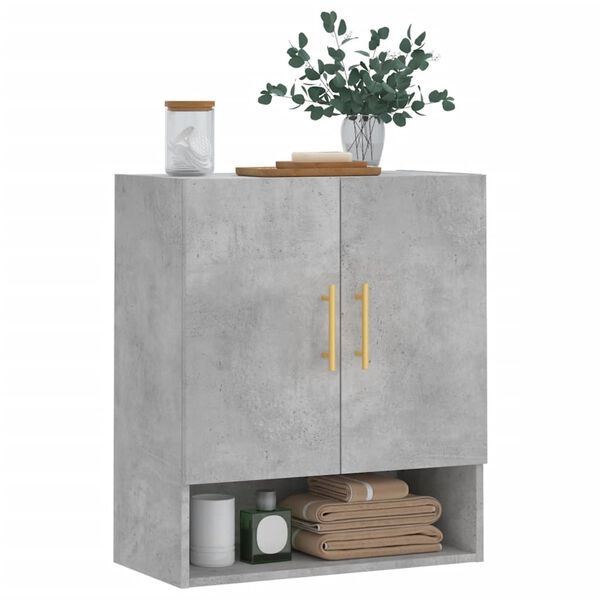 vidaXL Wandschrank Betongrau 60x31x70 cm Holzwerkstoff