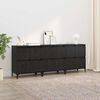 vidaXL Sideboards 3 pcs Schwarz Eichen-Optik 60 x 35 x 70 cm
