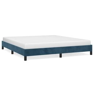 vidaXL Bettgestell ohne Matratze Dunkelblau 160x200 cm Samt