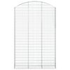vidaXL Gabione mit Hochbogen 150x30x220/240 cm Verzinktes Eisen