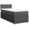 vidaXL Boxspringbett mit Matratze Dunkelgrau 80x200 cm Stoff