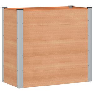 vidaXL Hochbeet Braun 100 x 50 x 91 cm WPC und Aluminium