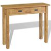 vidaXL Konsolentisch Massivholz Teak 90x30x80 cm