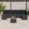 vidaXL Garten-Sofa-Set 8 pcs Schwarz Poly Rattan